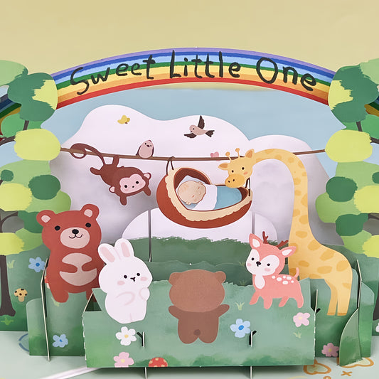 Animal Cartoon - Baby Shower Card